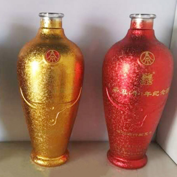 WKB-1007水性玻璃酒瓶烘漆小魚鱗紋冰花漆
